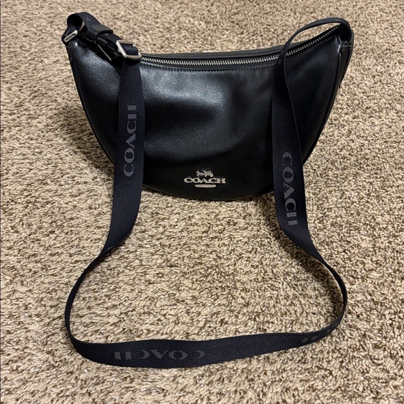 Coach 'Pace' Crossbody Bag-Black Leather - Picture 3 of 11